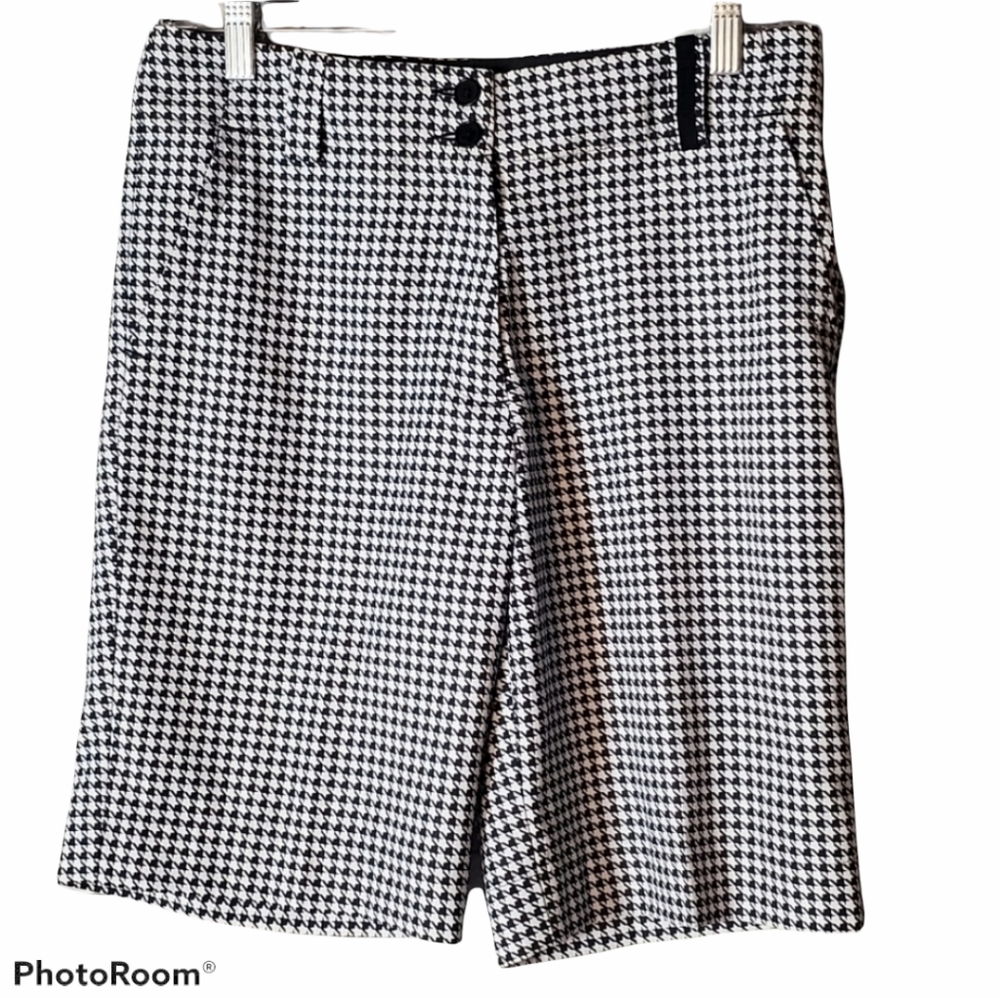 Nike Golf Black & white checked Bermuda golf short